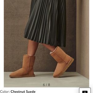 UGG Classic Short II women’s boots, size 10, chestnut